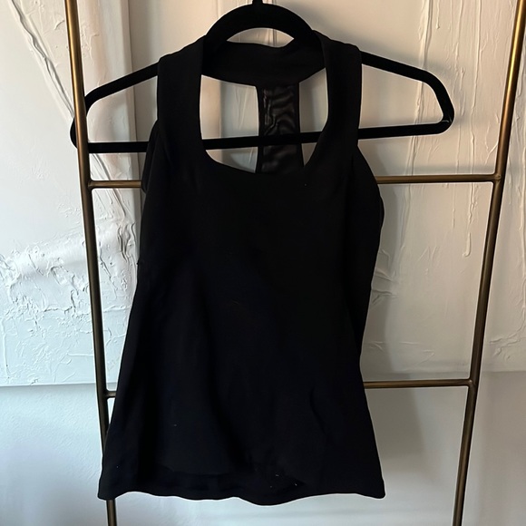 Lululemon Black Halter Top Built in Bra - Picture 1 of 4